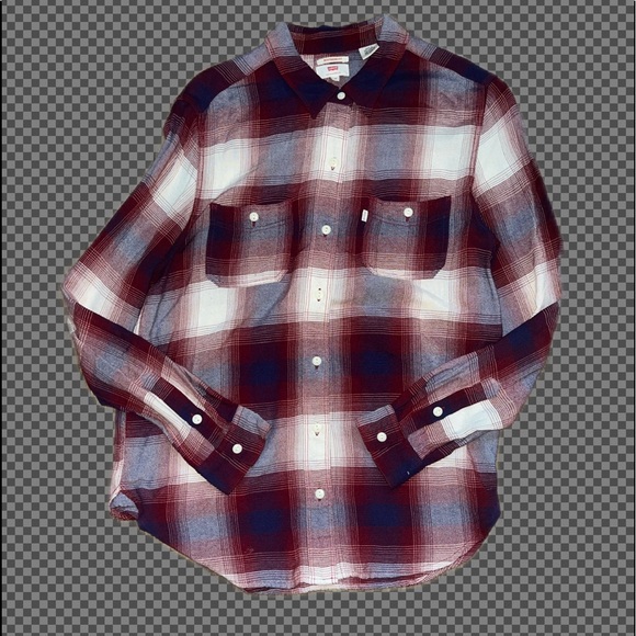 Levi's Plaid button up boho western women’s Shirt size medium shirt blou… - Picture 1 of 9